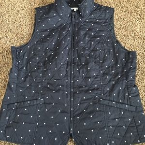 Talbots Polka Dot Vest